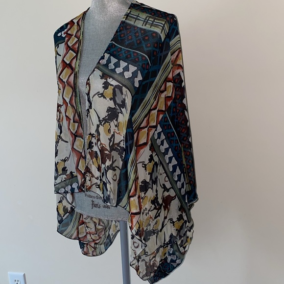 Artistic Flowy Sofia Dolman Sleeve Cover Up Top OS - Picture 2 of 11